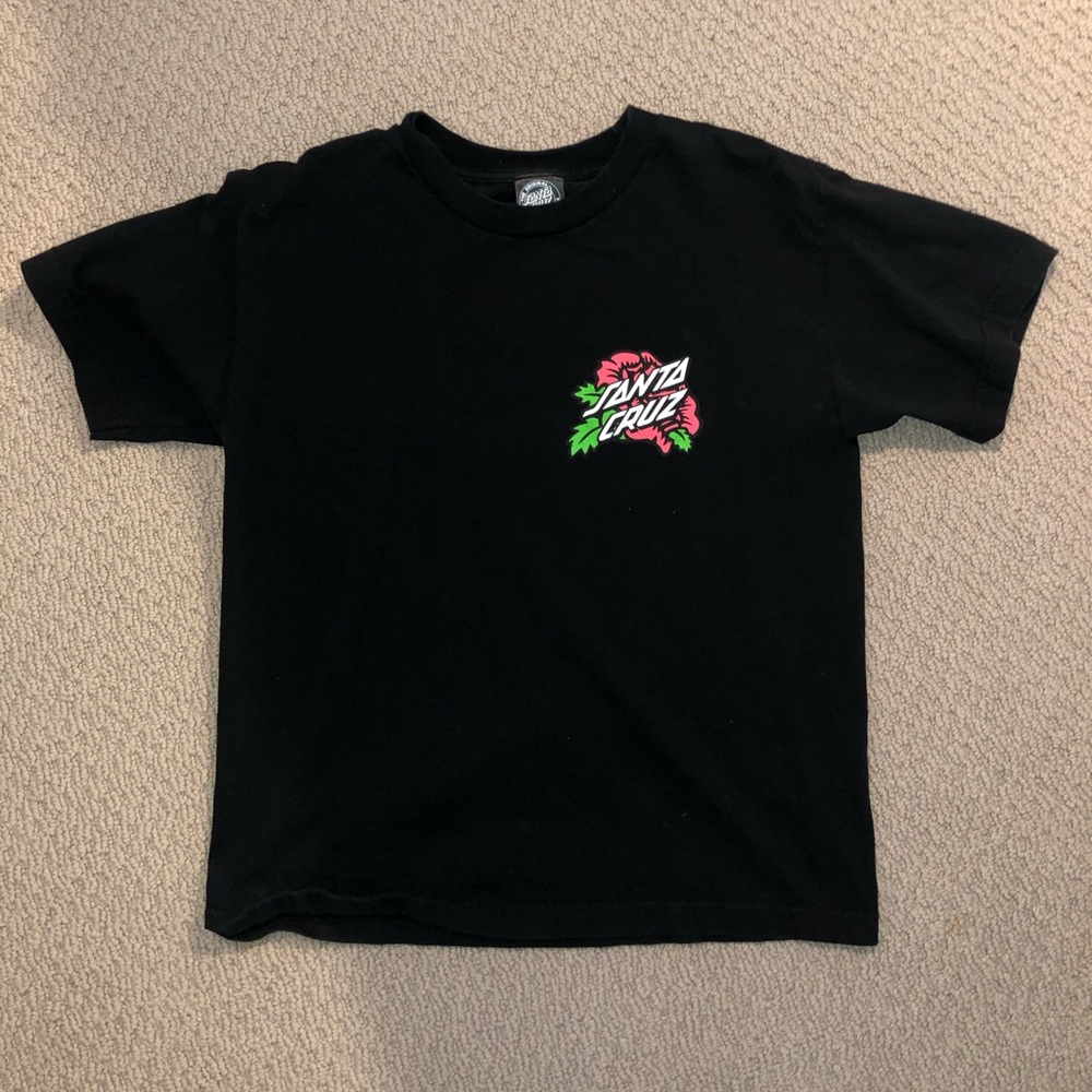 Black Santa Cruz Skateboards Tee Youth Large